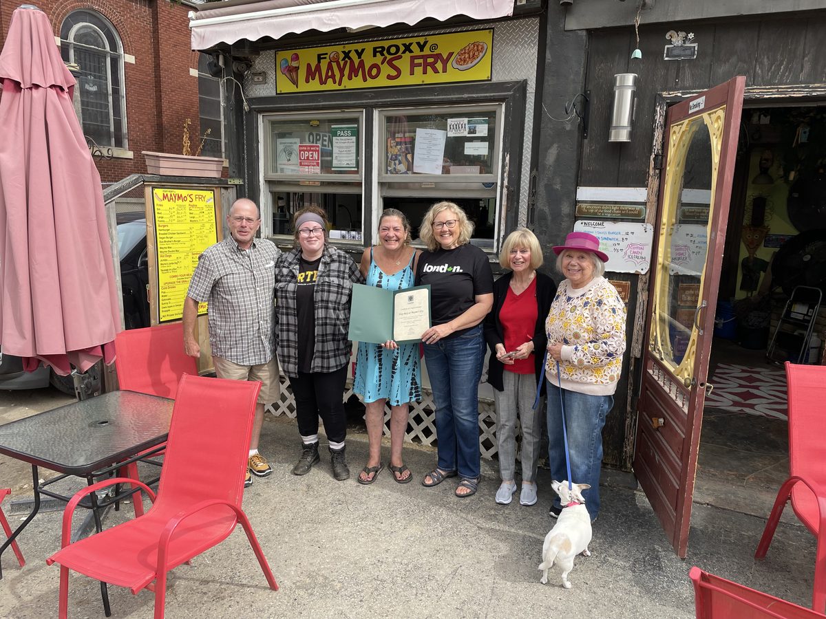 Susan Stevenson with local business owners