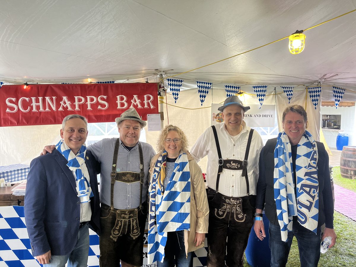 Susan Stevenson with residents at a local event